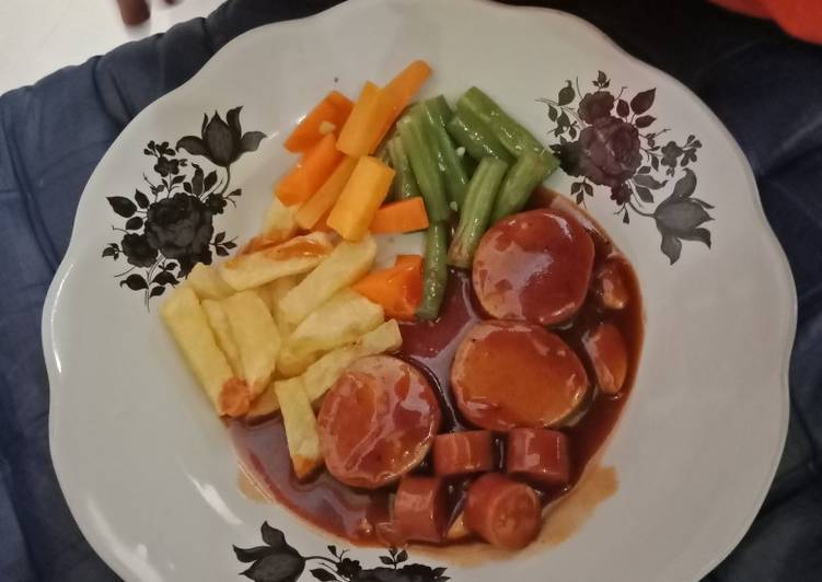 Galantine steak with barbeque sauce super simple