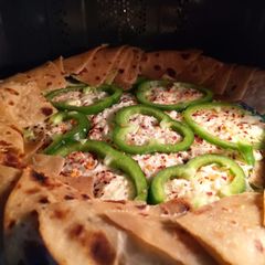 A picture of Baked Palak Paneer casserole.