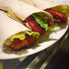 A picture of Spicy BLT Tilapia Wraps.