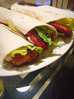 A picture of Spicy BLT Tilapia Wraps.