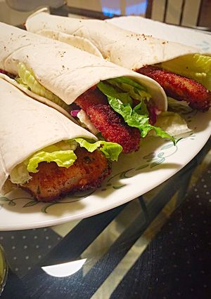 A picture of Spicy BLT Tilapia Wraps.