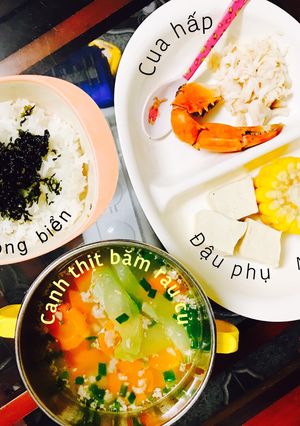 Hình của món Bữa ăn dặm cho con 🥰 10.08.2019.