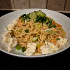 A picture of Instant Pot Shrimp Spaghetti.