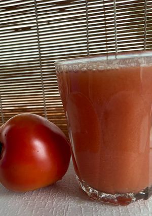 รูปของ น้ำมะเขือเทศสาลี่ขิงมะนาวสมุนไพร🍐🫚🍅Tomato-Chinese Pear Juice with Ginger Lemon and Herbs🍐🍋🍅