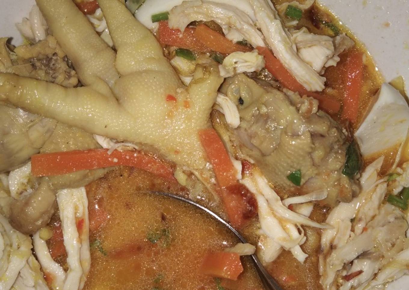 Soto ceker ayam untuk diet karbo