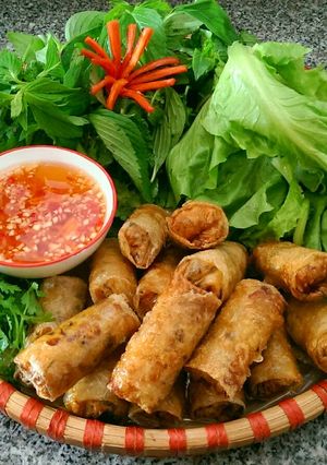 A picture of Vegetarian Corn Spring Rolls.