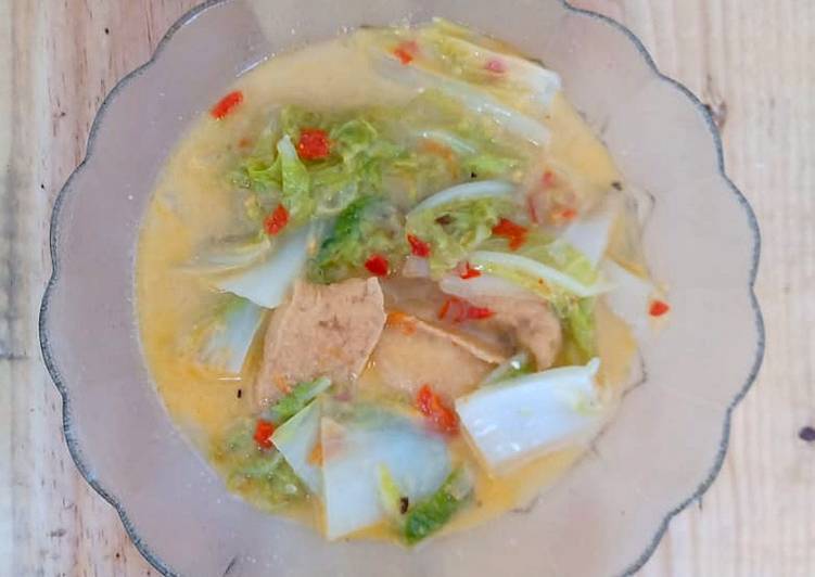 Sawi putih kuah santan ❤