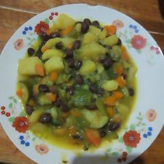 A picture of Black beans stew.