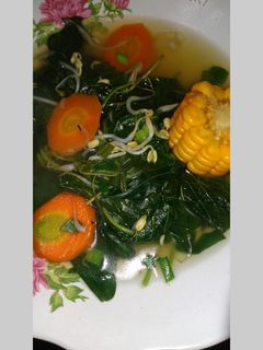 Foto resep Soup bening bayam jagung