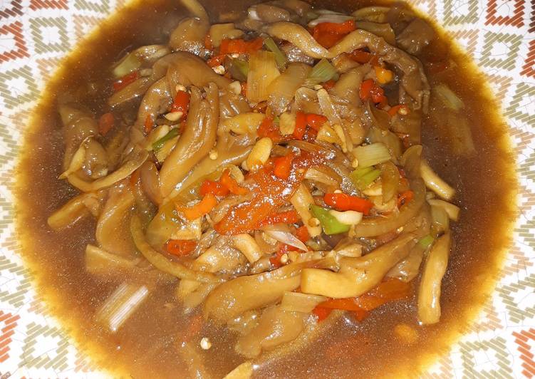 Tumis Jamur Tiram Kuah Pedas🍄