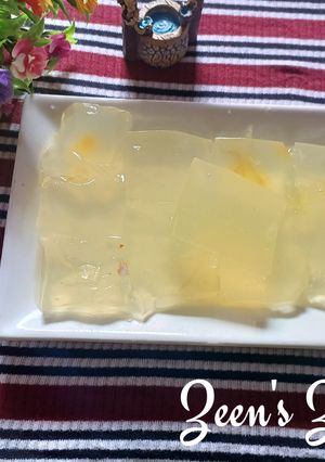 A picture of Coconut Water Panna Cotta with Saffron.