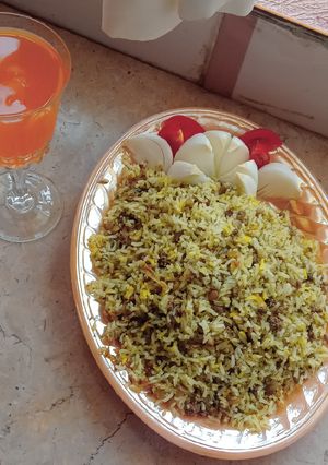 عکسی از دستور عدس پلو دشت مغان😋♥👌🏻