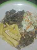 Soyayyen Irish da liver soup With cabbage and carrot