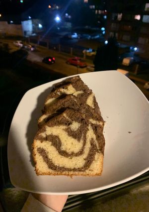 Una foto de Queque marmolado