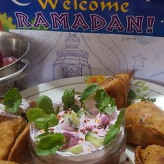 Beetroot,cucumber& mint raita A picture of Beetroot,cucumber& mint raita.