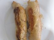 Una foto de milanesa de pechuga pollo