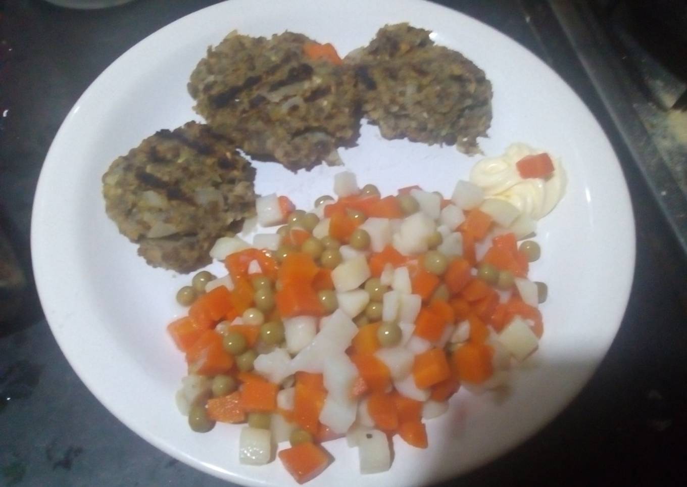 Hamburguesas de lentejas veraniego