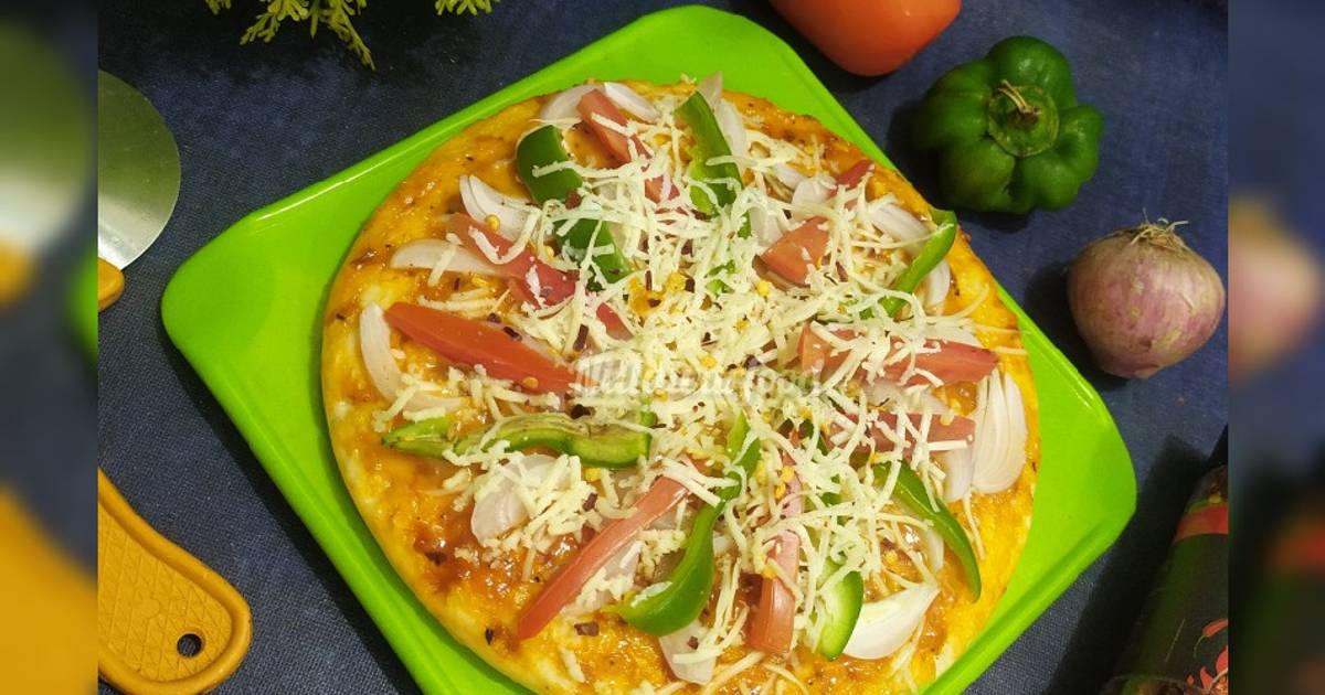 Veg pizza / ONION tomato CAPSICUM PIZZA Recipe by Sakshi Nillawar Cookpad