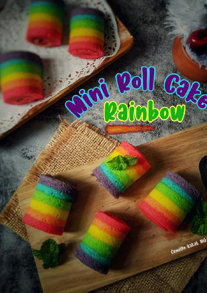 Foto resep Mini Roll Cake Rainbow