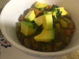 Cazuela de lentejas con chorizo antioqueño y tocineta