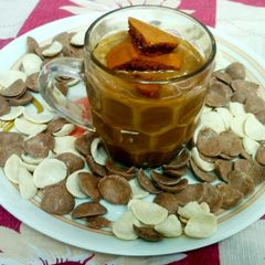A picture of Dalgona candy coffee.