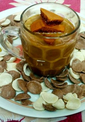 A picture of Dalgona candy coffee.
