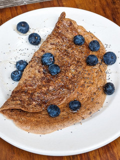 Una foto de Panqueque de avena y cacao 🥞