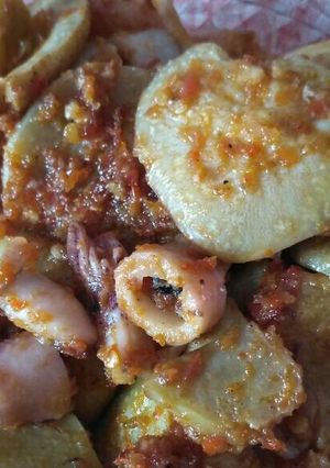 Foto resep Jengkol cumi asin balado