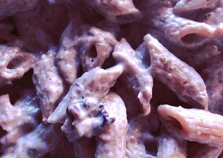 Penne integrali con crema di radicchio di Treviso