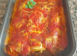 Una foto de Lasaña de berenjena y zuccini. #1receta1arból