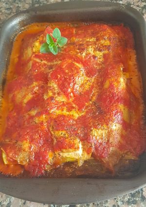 Una foto de Lasaña de berenjena y zuccini. #1receta1arból