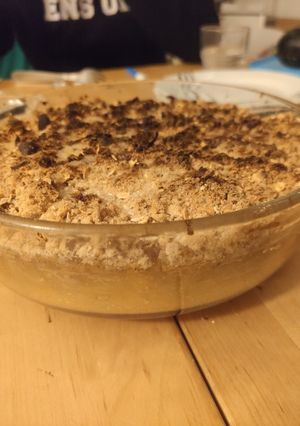 Une photo de Crumble de Noée / courge spaghetti et pomme
