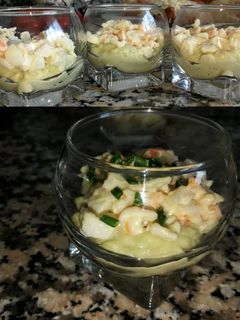 Une photo de Verrines avocat/surimi aux epices