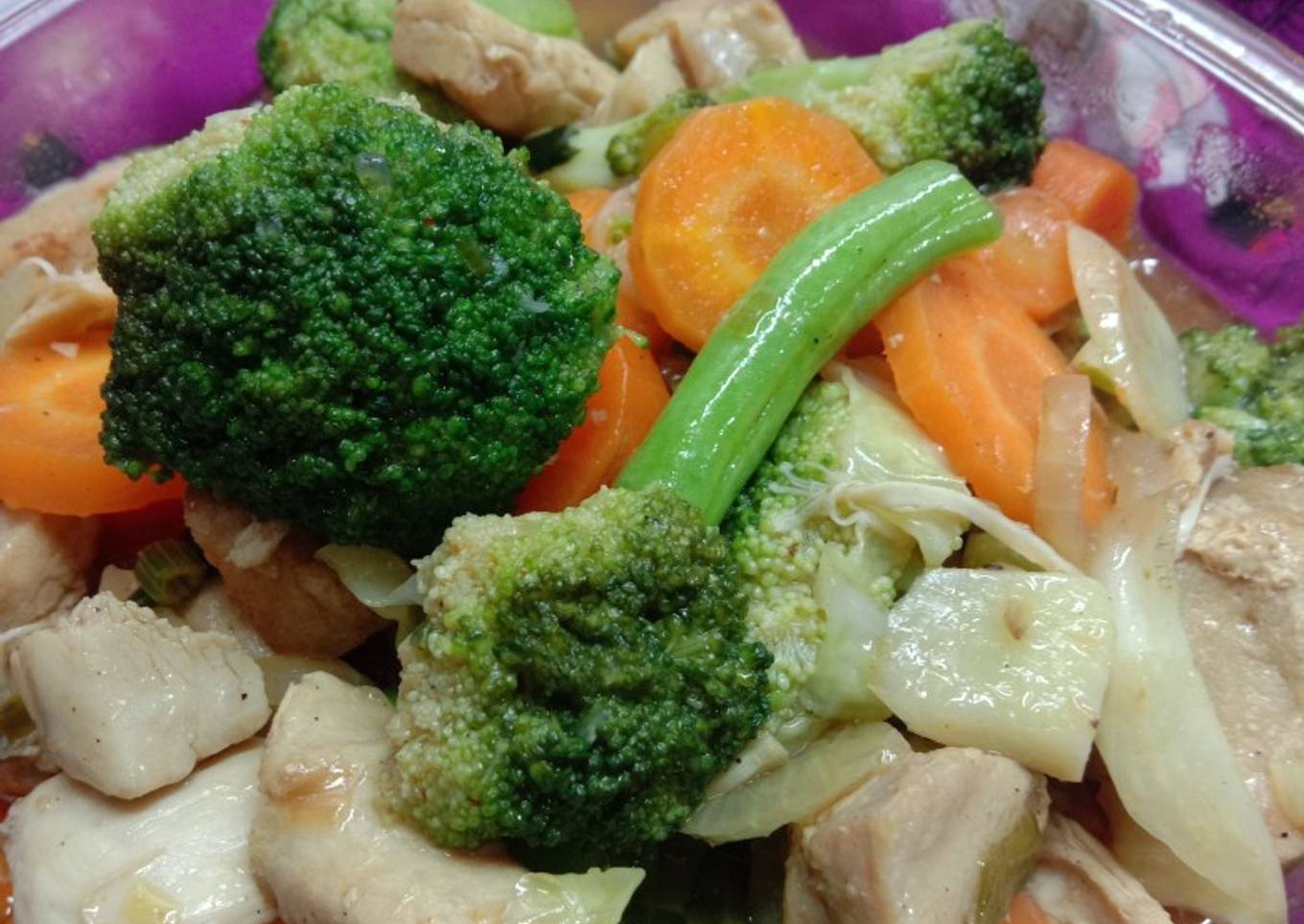Capcay goreng ayam