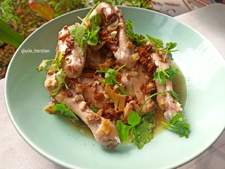 Langkah Mudah untuk Membuat Resep  Pek cam kee / ayam jahe metode kukus simple 😁 yang Menggugah Selera, Enak