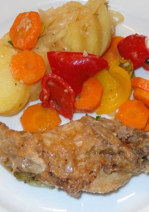 A picture of Rabbit escabeche.