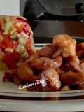 Pollo limón miel ajo