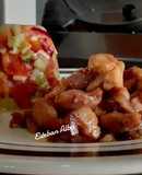 Pollo limón miel ajo