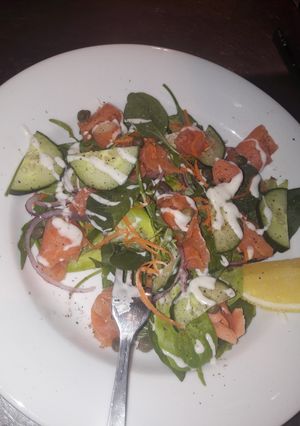 A picture of Salmon salad.
