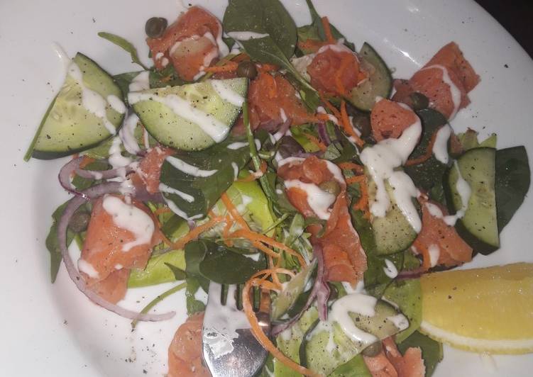 Easiest Way to Cook Perfect Salmon salad