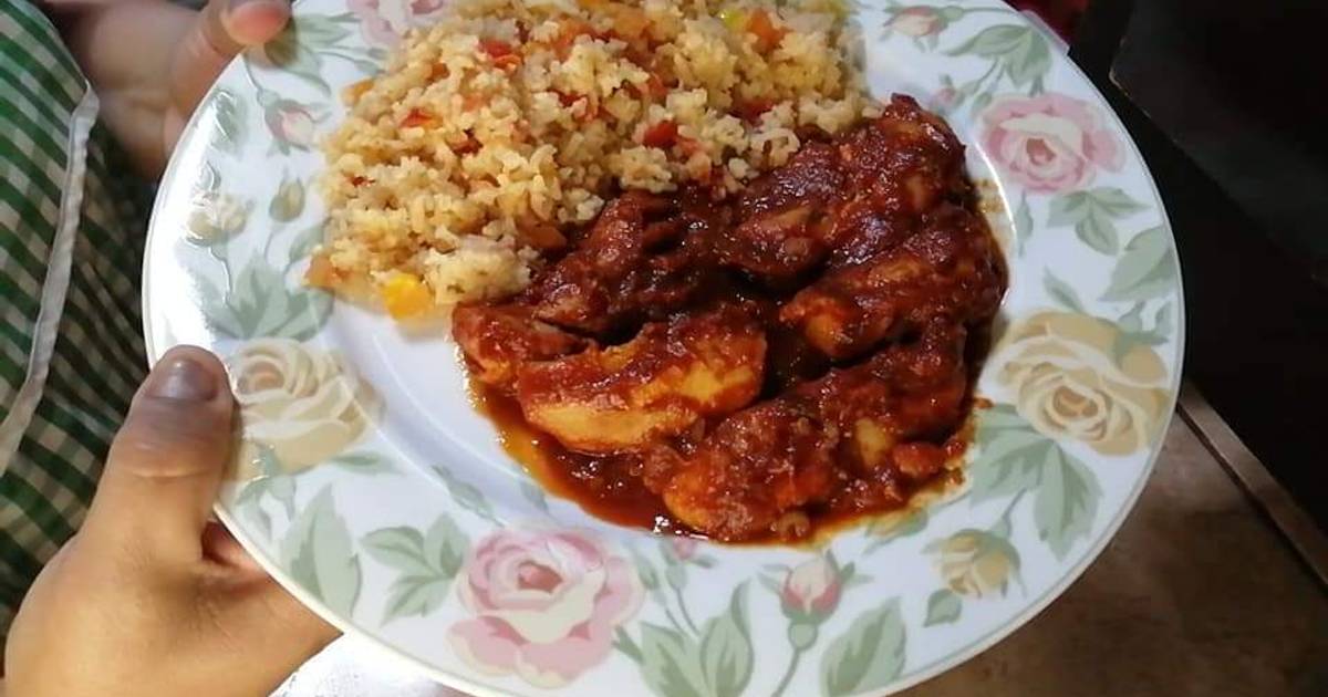 Fajitas de pollo picantes en salsa chile morita y chile de árbol Receta