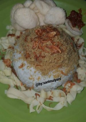 Foto resep Nasi kebuli (nasi lemak) abon ikan,telur dadar