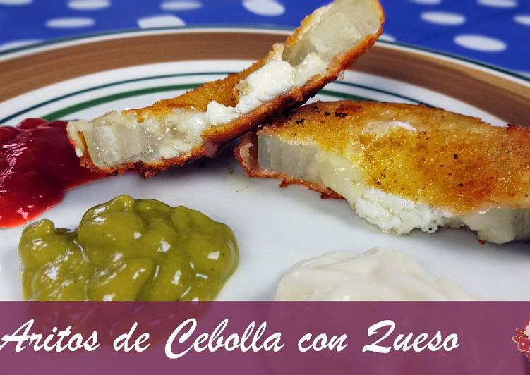 Aros de cebolla con queso | Aperitivos de navidad fáciles y rápidos