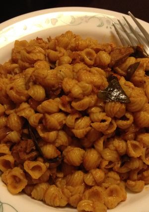 A picture of Masala Mutton Pasta.