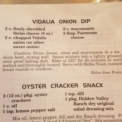 Vidalia Onion dip A picture of Vidalia Onion dip.
