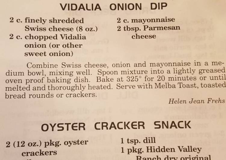 How to Make Quick Vidalia Onion dip