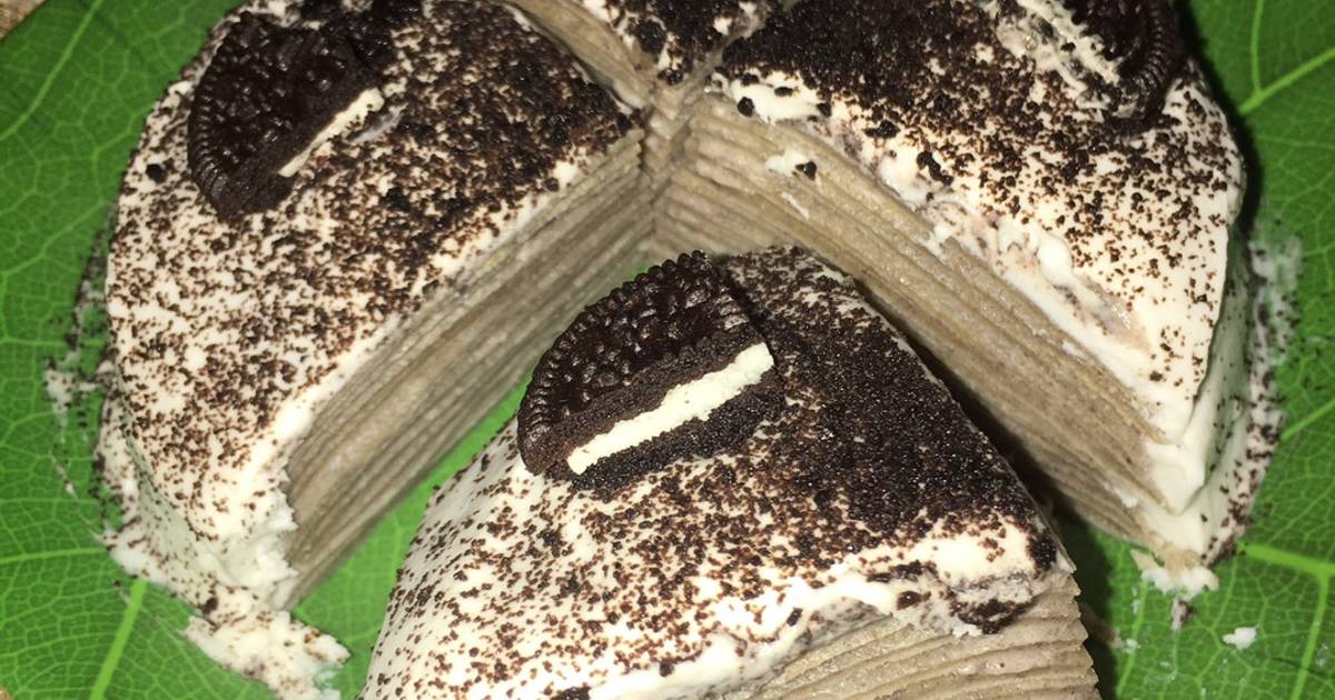 Resep Mille Crepe Cake Oreo oleh Aurel Cookpad