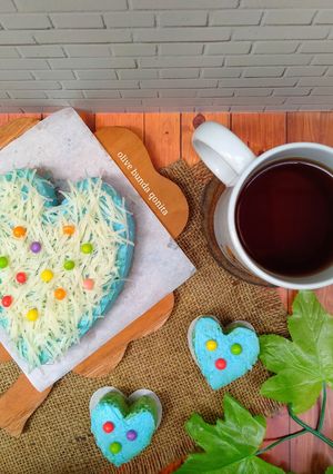 Foto resep Bolu kukus ombre love in blue