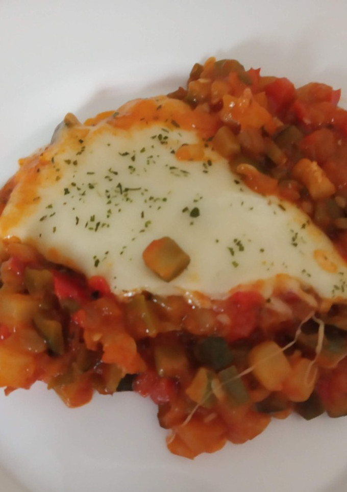 Una foto de Pisto fácil y rápido con Provolone