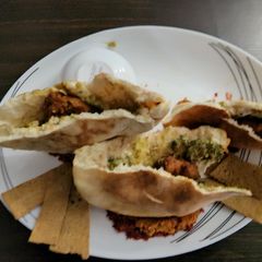 A picture of Roasted beet hummus.